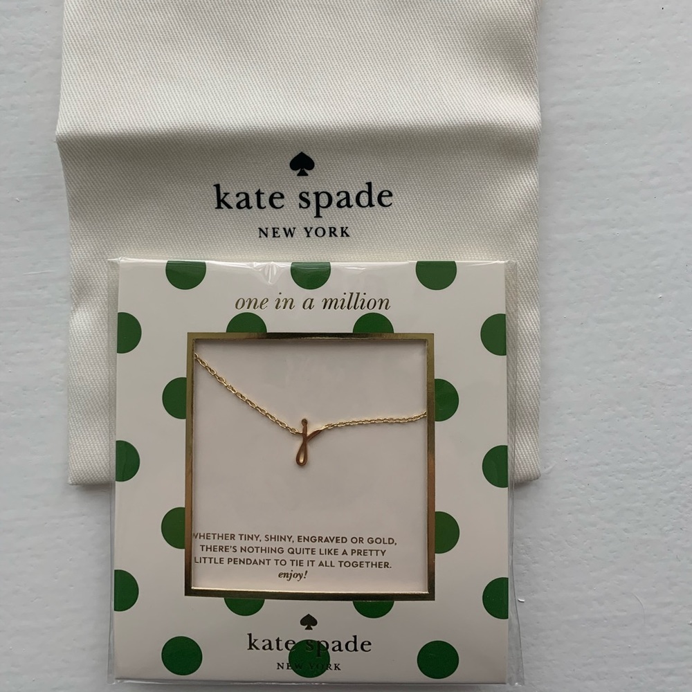 Kate Spade initial “J” necklace